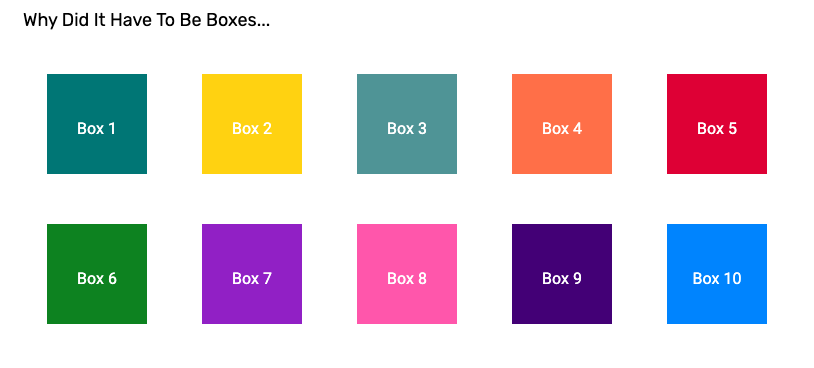 boxes ade with flexbox